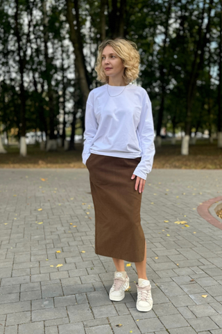 спідниця Надін, коньячний XS 766-к фото