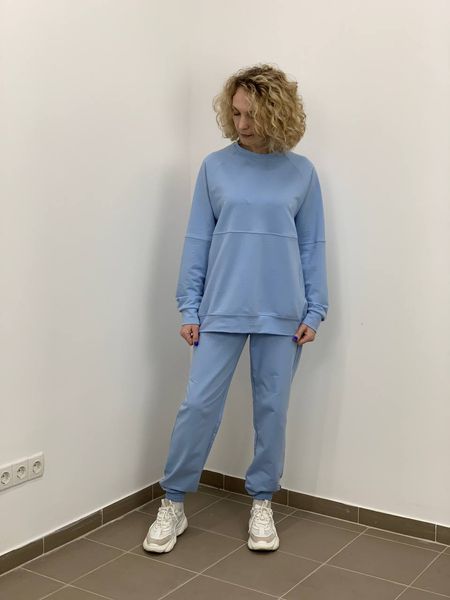 жіночий костюм з тринитки "брікс", блакитний XS briks/1-bl фото