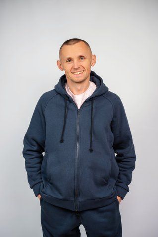 чоловіче тепле худі "остін", графіт M 803-гр фото