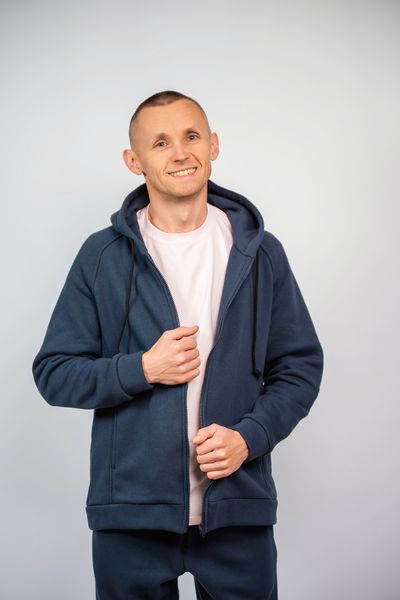 чоловіче тепле худі "остін", графіт M 803-гр фото