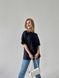 Жіноча футболка ОВЕРСАЙЗ чорна 2XL-3XL ч2_оф2 фото 3